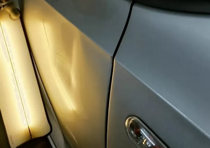 Удаление вмятин на двери Volkswagen Polo